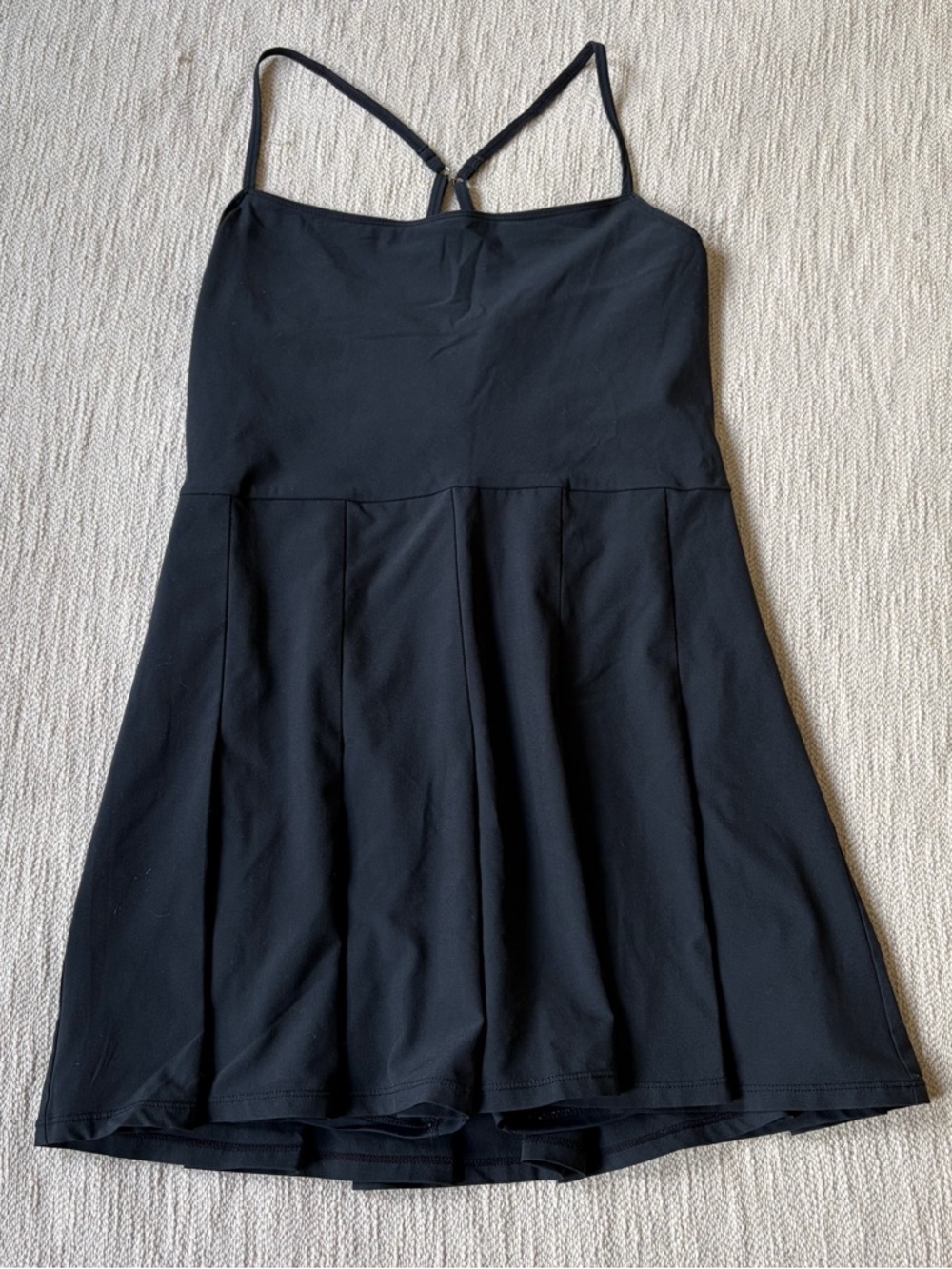 Abercrombie & Fitch Traveler Pleated Athletic Mini Skort Dress Black Medium